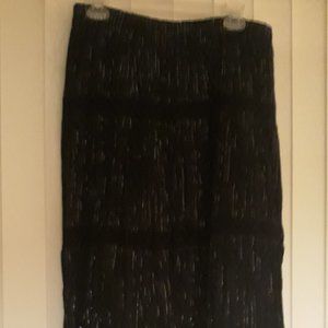 Susan Graver Style, Black Metallic Skirt